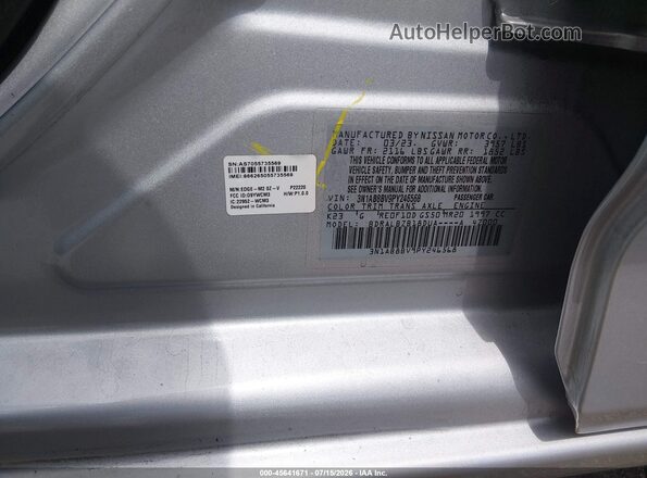 3N1AB8BV9PY246568 2023 NISSAN SENTRA Silver Շարժիչի բաժամունքի տեսք