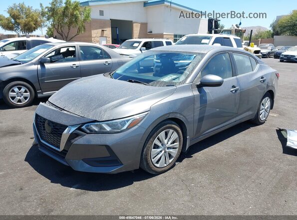 3N1AB8BVXMY244923 2021 NISSAN SENTRA Gray წინა მარცხენა ხედი სამი მეოთხედიდან