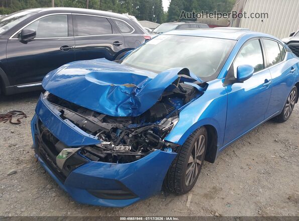 3N1AB8CV0LY207585 2020 NISSAN SENTRA Blue Przód lewy