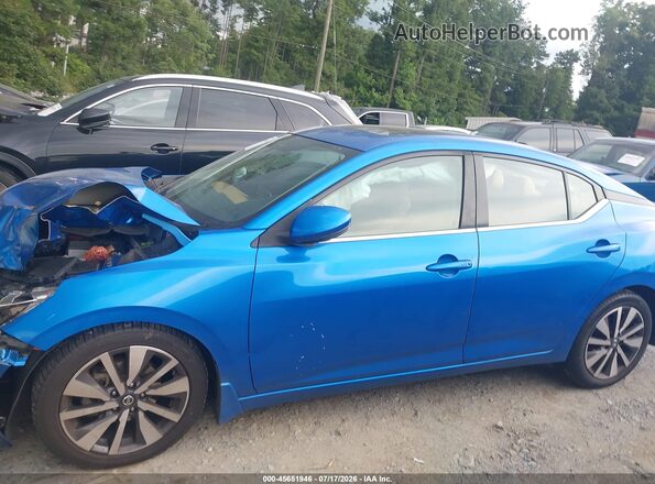 3N1AB8CV0LY207585 2020 NISSAN SENTRA Blue Widok wnętrza 360 stopni