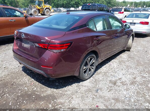 3N1AB8CV0LY224161 2020 NISSAN SENTRA Burgundy Rear right