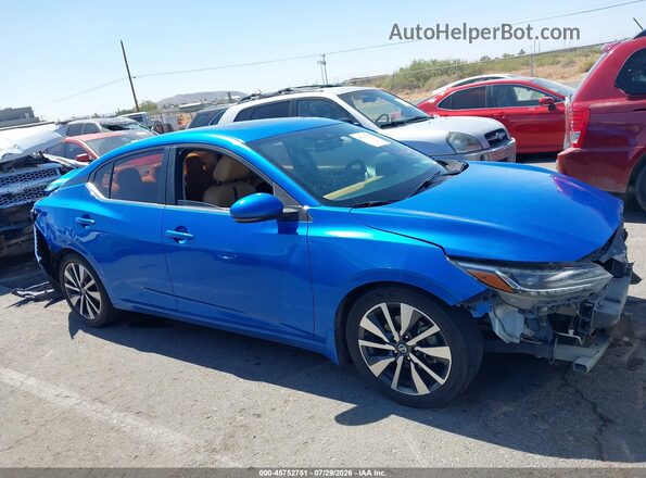 3N1AB8CV0LY227321 2020 NISSAN SENTRA Blue Widok wnętrza 360 stopni