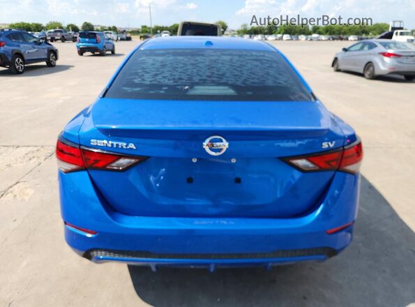 3N1AB8CV0LY249223 2020 NISSAN SENTRA Blue Вид ззаду
