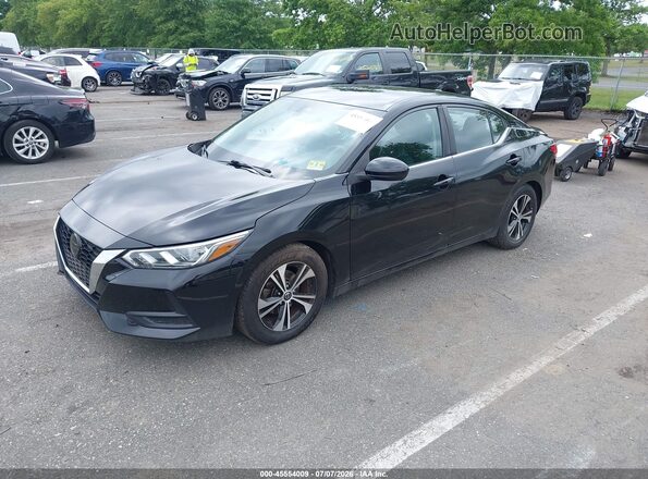 3N1AB8CV0MY210326 2021 NISSAN SENTRA Black Front left