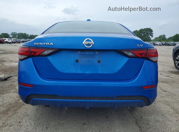 3N1AB8CV0MY215655 2021 NISSAN SENTRA Blue უკანა ხედი