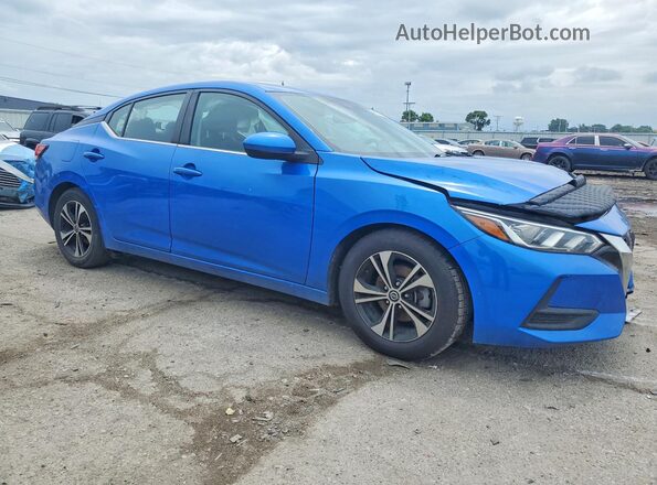 3N1AB8CV0MY215655 2021 NISSAN SENTRA Blue წინა მარჯვენა