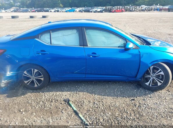 3N1AB8CV0MY232570 2021 NISSAN SENTRA Blue Widok zestawu wskaźników