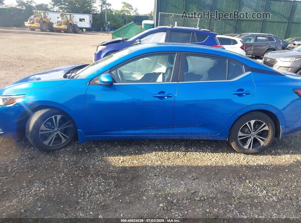 3N1AB8CV0MY232570 2021 NISSAN SENTRA Blue Widok wnętrza z tyłu