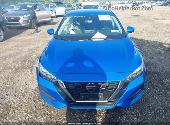 3N1AB8CV0MY232570 2021 NISSAN SENTRA Blue Widok deski rozdzielczej