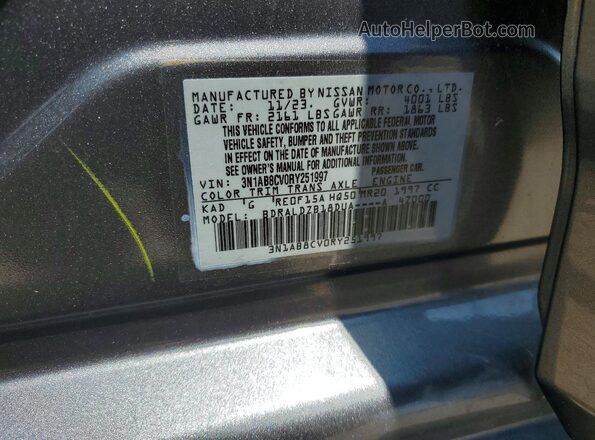 3N1AB8CV0RY251997 2024 NISSAN SENTRA Gray Engine compartment view