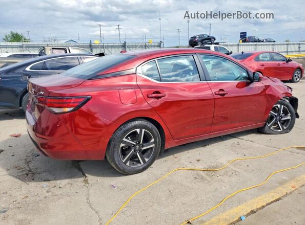 3N1AB8CV0RY307954 2024 NISSAN SENTRA Бордовый Задняя правая четверть