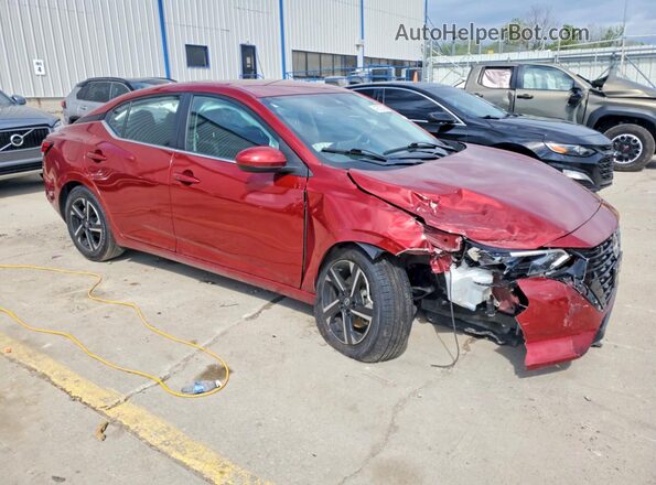 3N1AB8CV0RY307954 2024 NISSAN SENTRA Бордовый Передняя правая четверть