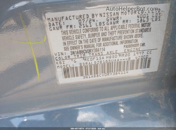 3N1AB8CV0RY384114 2024 NISSAN SENTRA Light Blue Շարժիչի բաժամունքի տեսք