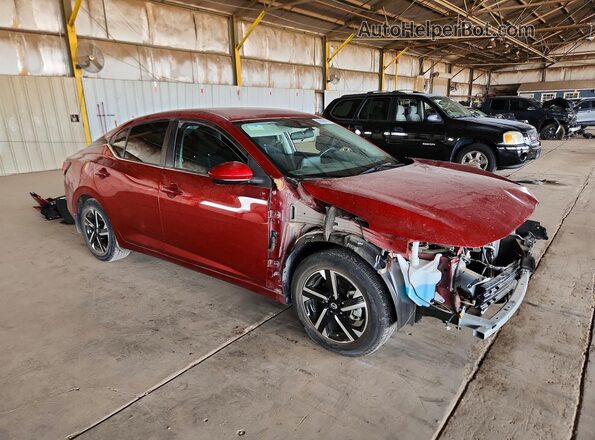 3N1AB8CV0SY238138 2025 NISSAN SENTRA Burgundy წინა მარჯვენა