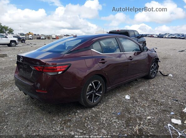 3N1AB8CV0SY287484 2025 NISSAN SENTRA Maroon უკანა მარჯვენა