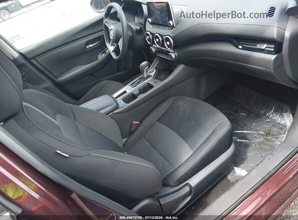 3N1AB8CV0SY287484 2025 NISSAN SENTRA Maroon წინა სალონის ხედი