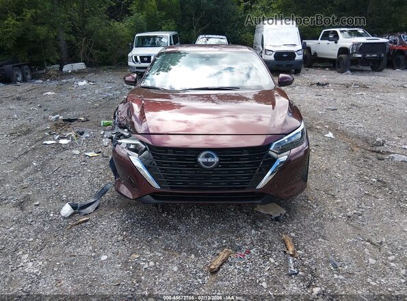 3N1AB8CV0SY287484 2025 NISSAN SENTRA Maroon ხელსაწყოთა პანელის ხედი