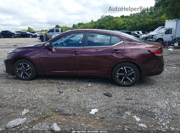 3N1AB8CV0SY287484 2025 NISSAN SENTRA Maroon სალონის 360-გრადუსიანი ხედი