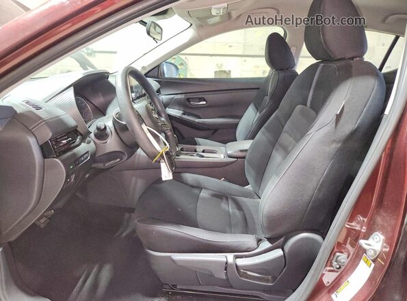 3N1AB8CV0SY370347 2025 NISSAN SENTRA Burgundy Front interior view