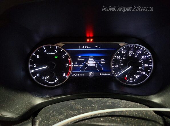 3N1AB8CV0SY370347 2025 NISSAN SENTRA Burgundy Instrument cluster view