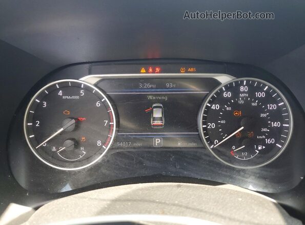 3N1AB8CV1NY268706 2022 NISSAN SENTRA Red ხელსაწყოთა პანელის ხედი