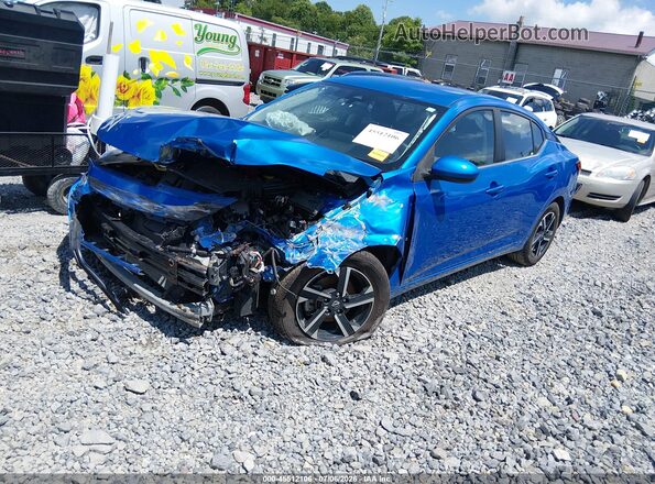 3N1AB8CV1RY304092 2024 NISSAN SENTRA Синий Передняя левая четверть
