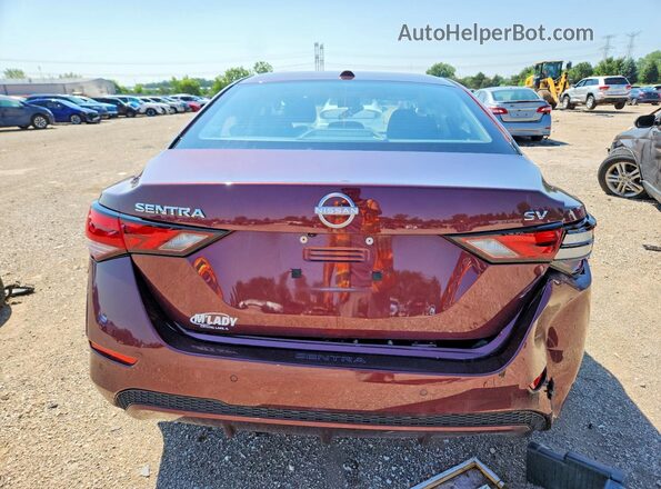 3N1AB8CV1RY309406 2024 NISSAN SENTRA Maroon უკანა ხედი
