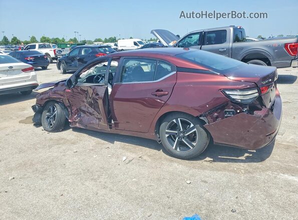 3N1AB8CV1SY302865 2025 NISSAN SENTRA Burgundy Trasero izquierdo