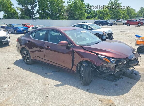 3N1AB8CV1SY302865 2025 NISSAN SENTRA Burgundy Delantero derecho