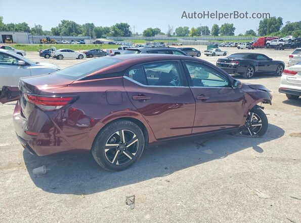 3N1AB8CV1SY302865 2025 NISSAN SENTRA Burgundy Trasero derecho