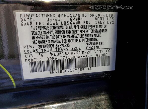 3N1AB8CV1SY324235 2025 NISSAN SENTRA Черный Вид подкапотного пространства