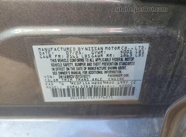 3N1AB8CV1SY376271 2025 NISSAN SENTRA Gray Vista del compartimento del motor