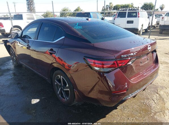 3N1AB8CV1SY414940 2025 NISSAN SENTRA Maroon Trasero izquierdo