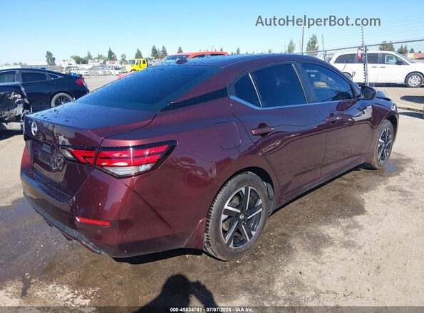 3N1AB8CV1SY414940 2025 NISSAN SENTRA Maroon Trasero derecho