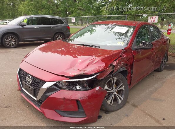 3N1AB8CV2MY207279 2021 NISSAN SENTRA Red Вид спереду