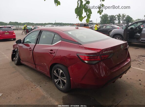 3N1AB8CV2MY207279 2021 NISSAN SENTRA Red Задня ліва чверть
