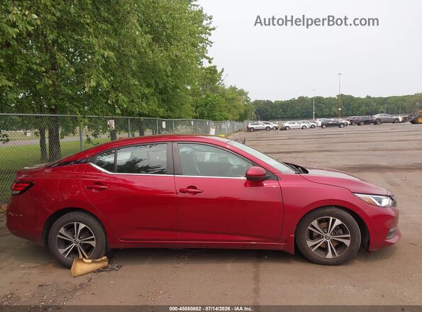 3N1AB8CV2MY207279 2021 NISSAN SENTRA Red Вид задньої частини салону