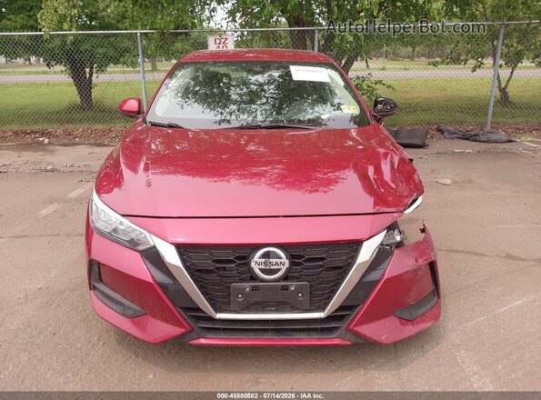 3N1AB8CV2MY207279 2021 NISSAN SENTRA Red Вид щитка приладів