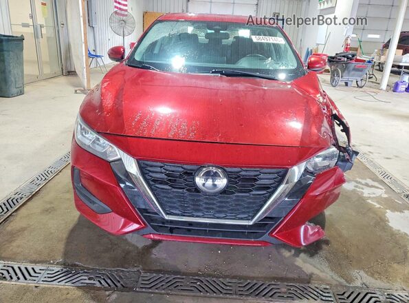 3N1AB8CV2MY246101 2021 NISSAN SENTRA Maroon Vista frontal
