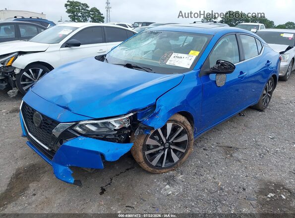 3N1AB8CV2MY262783 2021 NISSAN SENTRA Blue Vista tres cuartos delantera izquierda