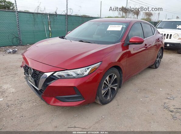 3N1AB8CV2MY290325 2021 NISSAN SENTRA Red Vista tres cuartos delantera izquierda