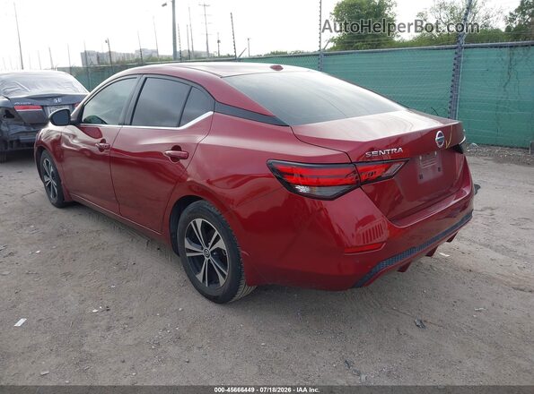 3N1AB8CV2MY290325 2021 NISSAN SENTRA Red Trasero izquierdo