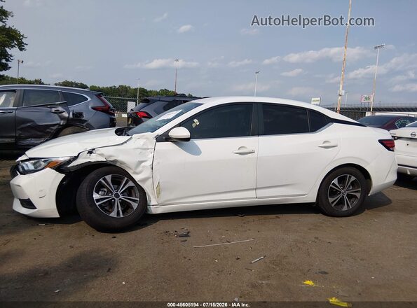 3N1AB8CV2MY298456 2021 NISSAN SENTRA White Սալոնի 360 աստիճան տեսք
