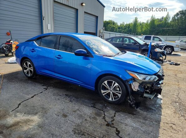 3N1AB8CV2NY276460 2022 NISSAN SENTRA Blue Delantero derecho