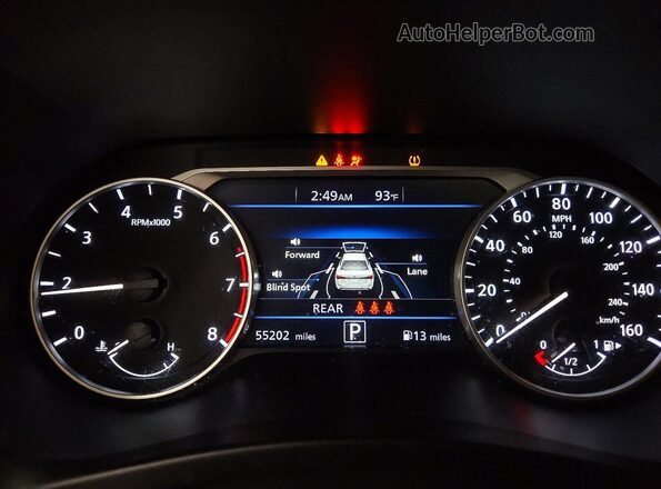 3N1AB8CV2PY272962 2023 NISSAN SENTRA Maroon ხელსაწყოთა პანელის ხედი