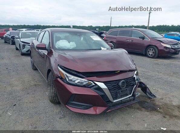 3N1AB8CV2PY315583 2023 NISSAN SENTRA Burgundy წინა ხედი
