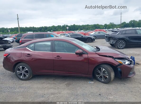 3N1AB8CV2PY315583 2023 NISSAN SENTRA Burgundy უკანა სალონის ხედი