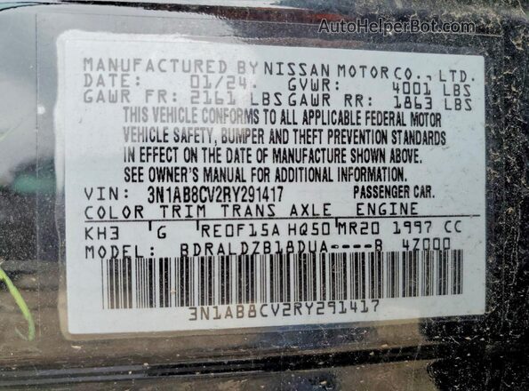 3N1AB8CV2RY291417 2024 NISSAN SENTRA Black Вид підкапотного простору