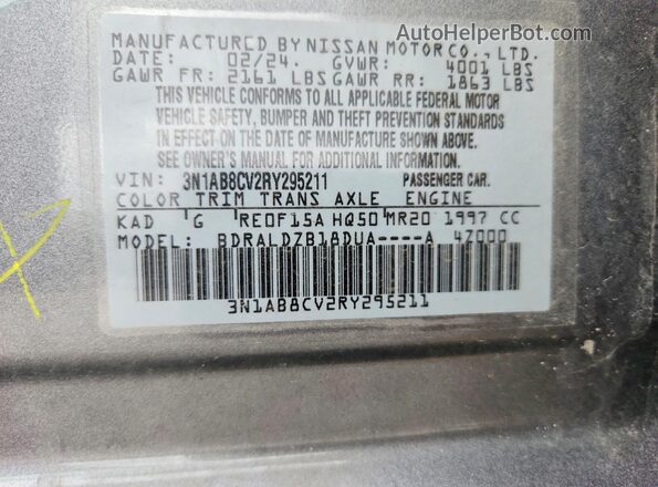 3N1AB8CV2RY295211 2024 NISSAN SENTRA Gray ძრავის განყოფილების ხედი