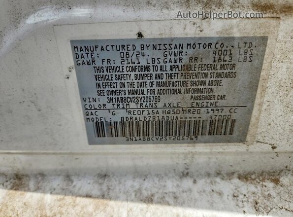 3N1AB8CV2SY205769 2025 NISSAN SENTRA White Շարժիչի բաժամունքի տեսք